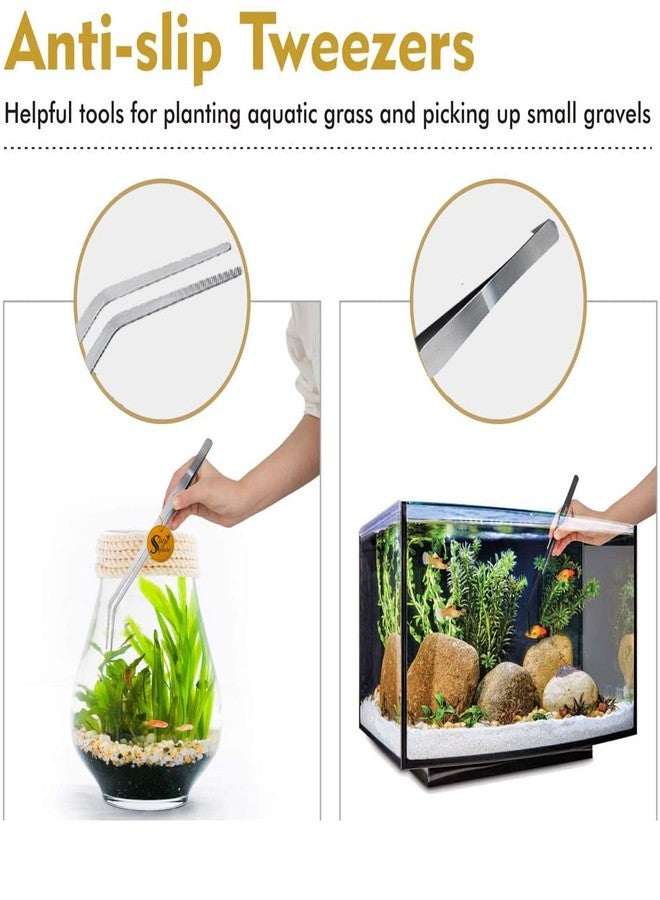 Sage Square Aquarium Straight Tweezer, Stainless Steel, Aquascape Tools, Feeding Tongs, Rust-Resistant, Corrosion-Resistant, Durable, Non-Slip Design,Polished, Shiny (38cm) - Image 2